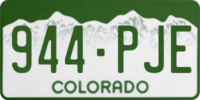 CO license plate 944PJE