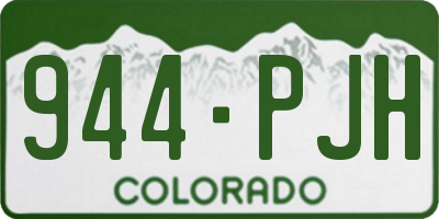CO license plate 944PJH