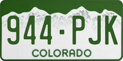 CO license plate 944PJK