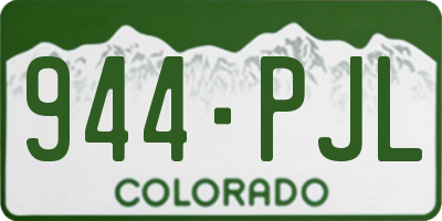 CO license plate 944PJL