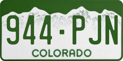 CO license plate 944PJN
