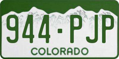 CO license plate 944PJP