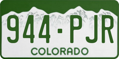 CO license plate 944PJR