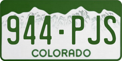 CO license plate 944PJS