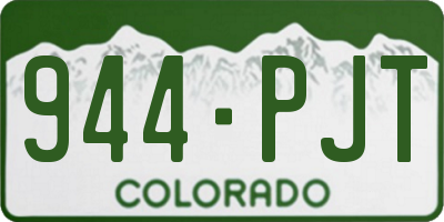 CO license plate 944PJT