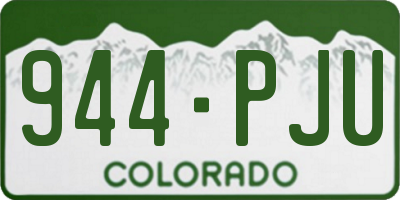 CO license plate 944PJU