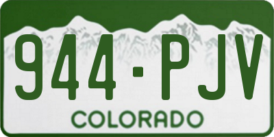 CO license plate 944PJV