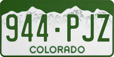 CO license plate 944PJZ