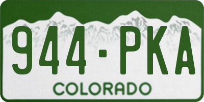CO license plate 944PKA
