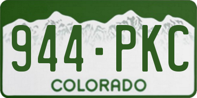 CO license plate 944PKC