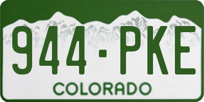 CO license plate 944PKE