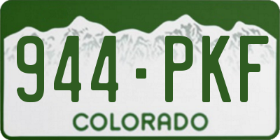 CO license plate 944PKF
