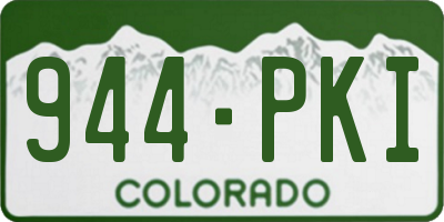 CO license plate 944PKI