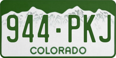 CO license plate 944PKJ