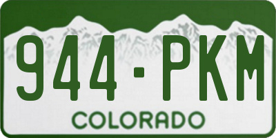 CO license plate 944PKM