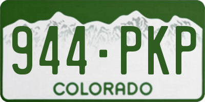 CO license plate 944PKP
