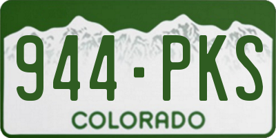 CO license plate 944PKS