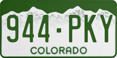 CO license plate 944PKY