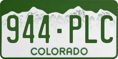CO license plate 944PLC