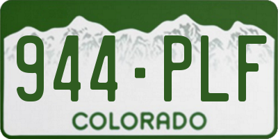 CO license plate 944PLF