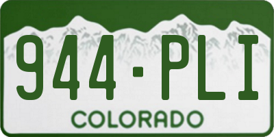 CO license plate 944PLI