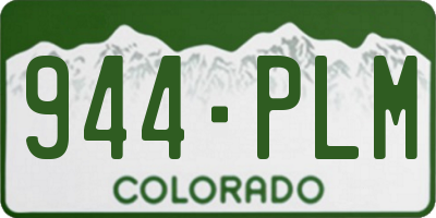 CO license plate 944PLM