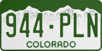 CO license plate 944PLN