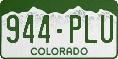 CO license plate 944PLU