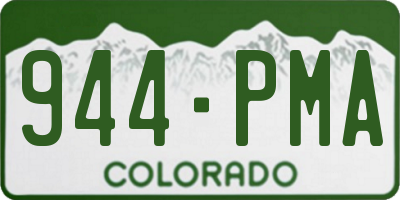 CO license plate 944PMA