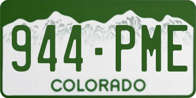 CO license plate 944PME