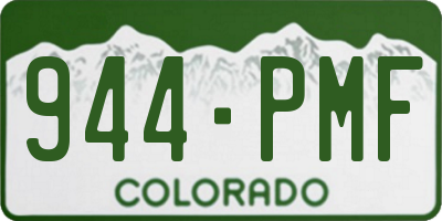 CO license plate 944PMF