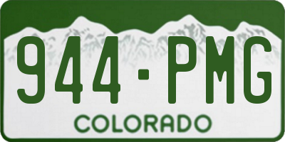 CO license plate 944PMG