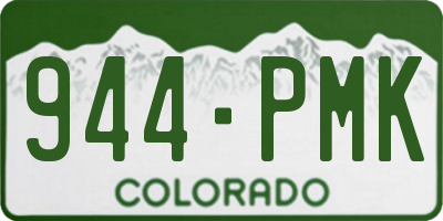 CO license plate 944PMK