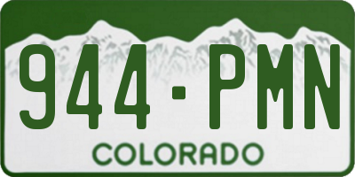 CO license plate 944PMN