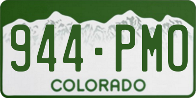 CO license plate 944PMO