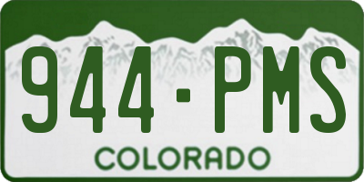 CO license plate 944PMS