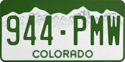 CO license plate 944PMW
