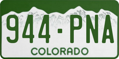 CO license plate 944PNA