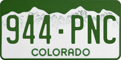 CO license plate 944PNC