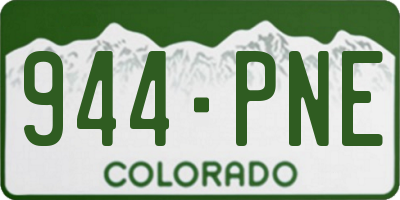 CO license plate 944PNE