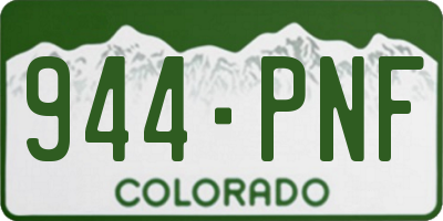 CO license plate 944PNF