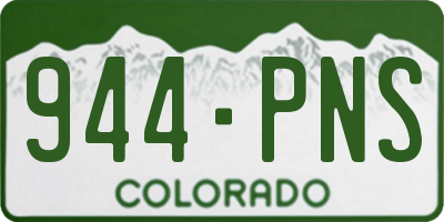 CO license plate 944PNS