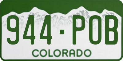 CO license plate 944POB