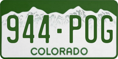 CO license plate 944POG