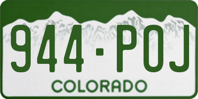 CO license plate 944POJ