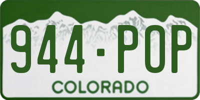 CO license plate 944POP