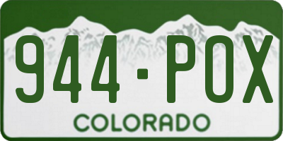 CO license plate 944POX