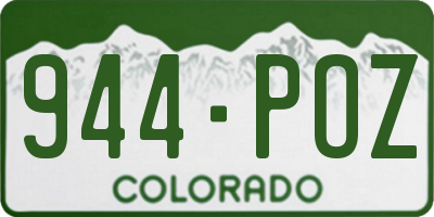 CO license plate 944POZ