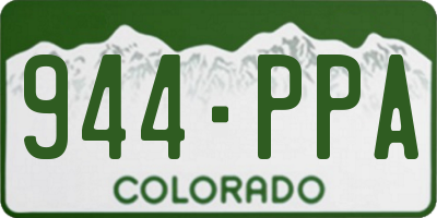 CO license plate 944PPA