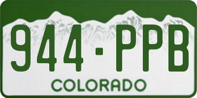 CO license plate 944PPB